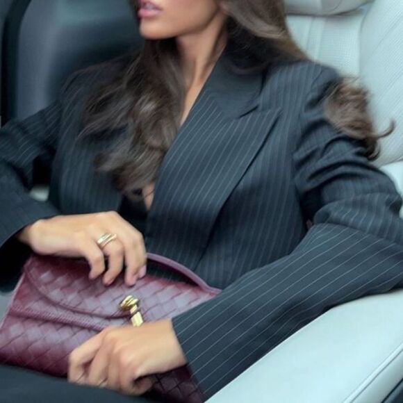 Pinstripe blazer jacket - Picture 1 of 9